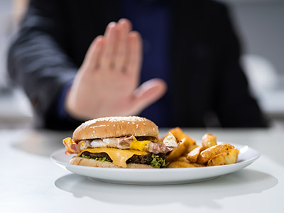 Stop burger et alimentation trop grasse